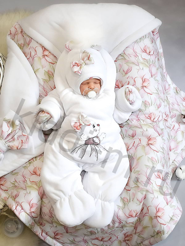 Зимний комплект Picolita Пушистики-Цветочный магнолия