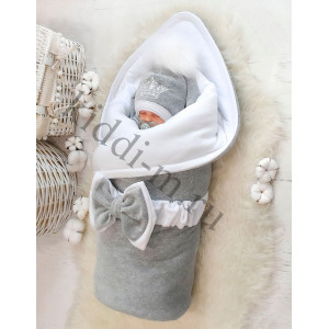 Зимний комплект на выписку Picolita Эстель серый-белый