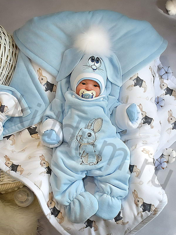 Зимний комплект Picolita Пушистики-Зайка голубой