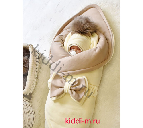 Зимний комплект на выписку Picolita Пушистики-Мишка крем-брюле