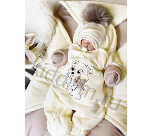 Зимний комплект на выписку Picolita Пушистики-Мишка крем-брюле