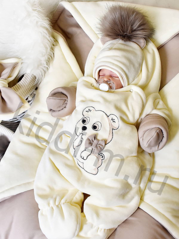 Зимний комплект Picolita Пушистики-Мишка крем-брюле