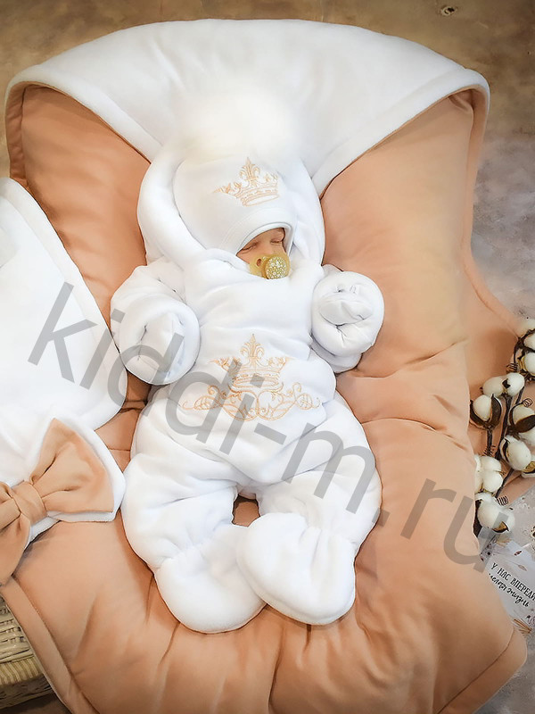 Зимний комплект Picolita Пушистики-Эстель белый-бежевый