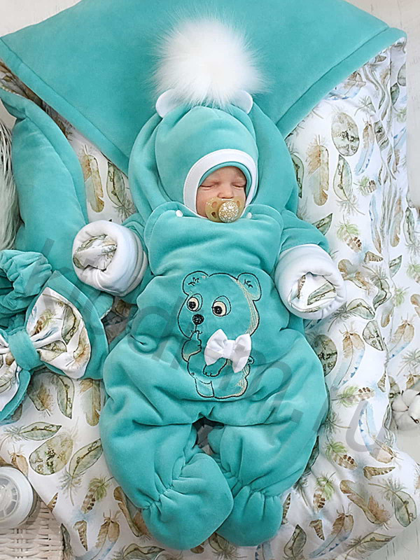 Зимний комплект Picolita Пушистики-Мишка изумруд