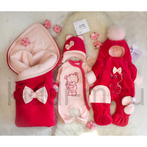 Зимний комплект Picolita Пушистики-Мишка фуксия