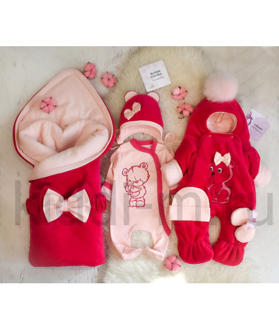 Зимний комплект Picolita Пушистики-Мишка фуксия