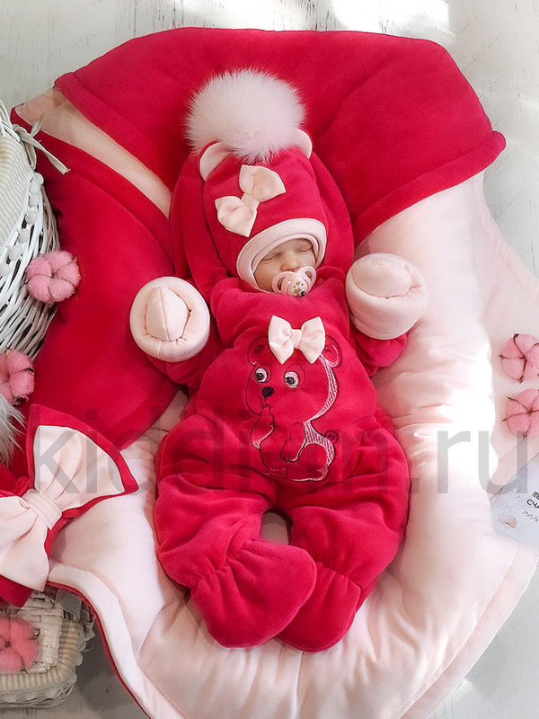 Зимний комплект Picolita Пушистики-Мишка фуксия