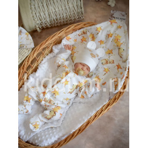 Комплект на выписку Picolita Топотушки-Минки белый-желтый