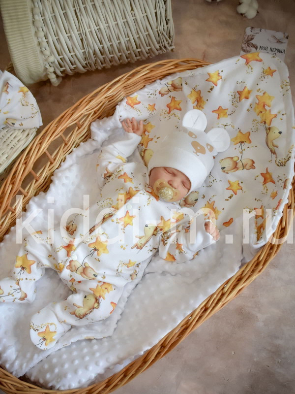 Летний комплект Picolita Топотушки-Минки белый-желтый