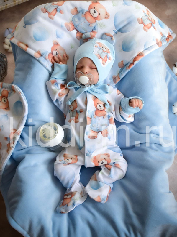Летний комплект Picolita Топотушки-Мишка голубой