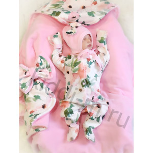 Летний комплект на выписку Picolita Топотушки-Цветочный пион