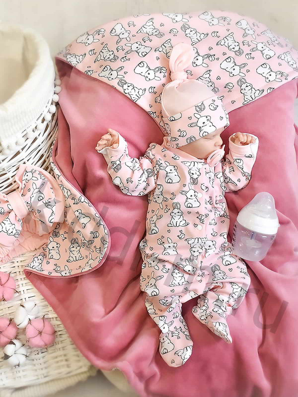 Летний комплект Picolita Топотушки-Зайка коралл