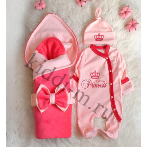 Летний комплект на выписку Picolita Топотушки-Принцесса розовый