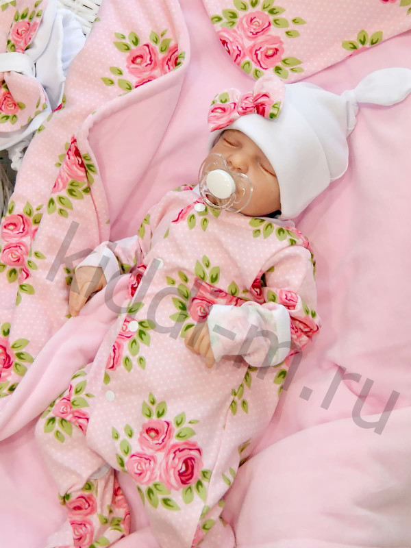 Летний комплект Picolita Топотушки-Цветочный роза розовый