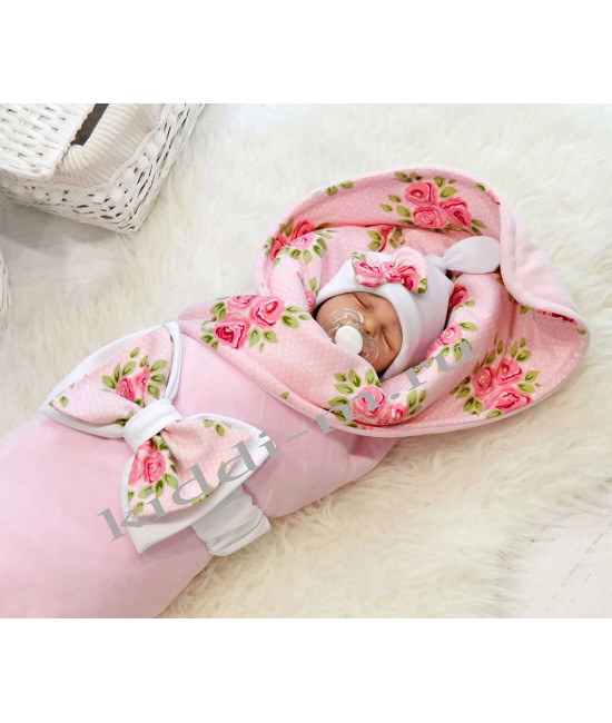 Летний комплект для девочки Picolita Топотушки-Цветочный роза розовый