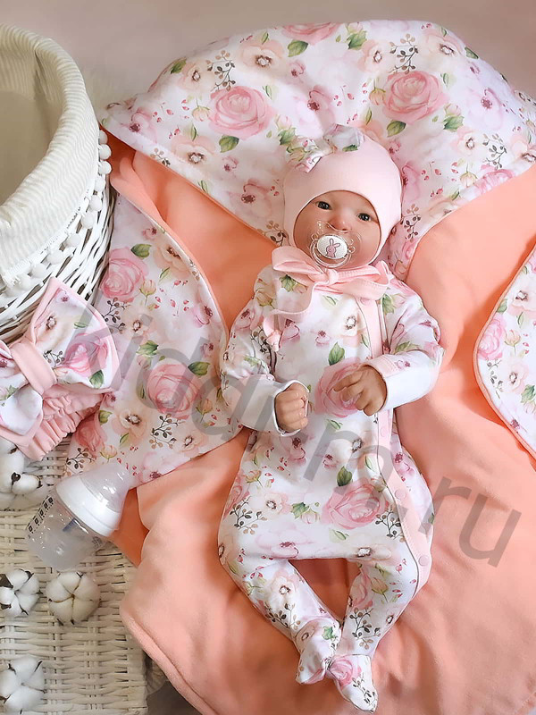 Летний комплект Picolita Топотушки-Цветочный роза персик