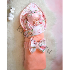 Комплект на выписку Picolita Топотушки-Цветочный роза персик