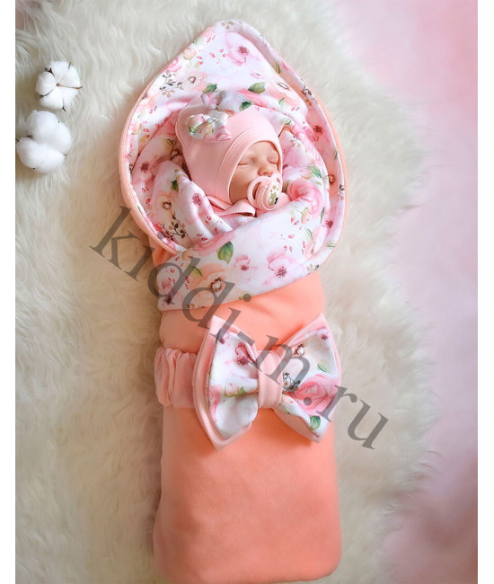 Комплект на выписку Picolita Топотушки-Цветочный роза персик