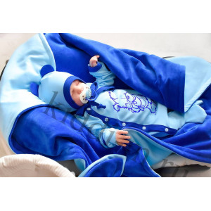 Летний комплект Picolita Топотушки-Мишка синий-голубой