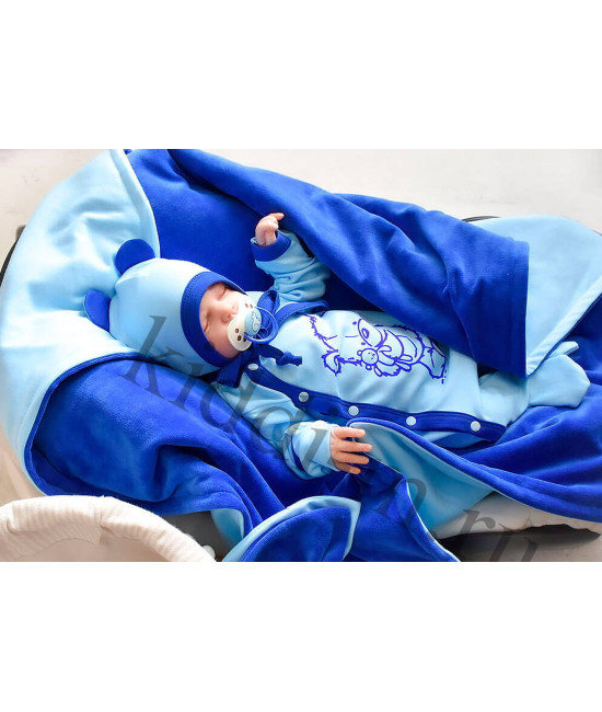 Летний комплект Picolita Топотушки-Мишка синий-голубой