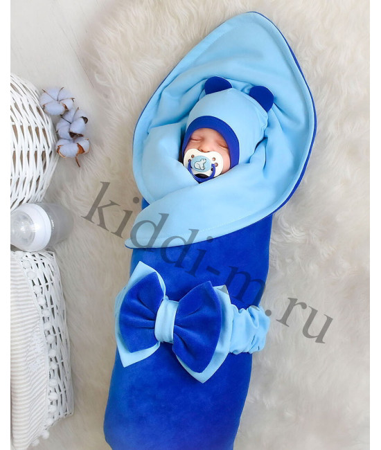 Летний комплект Picolita Топотушки-Мишка синий-голубой