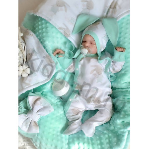 Комплект на выписку Picolita Топотушки-Минки бирюзовый