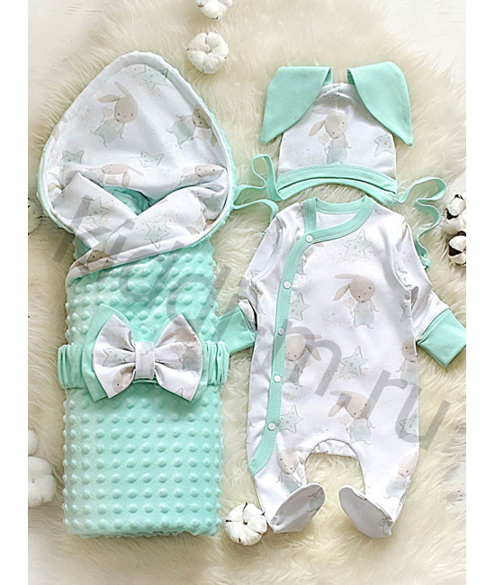 Комплект на выписку Picolita Топотушки-Минки бирюзовый