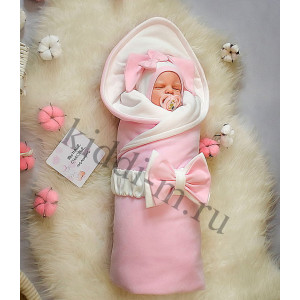 Летний комплект на выписку Picolita Топотушки-Зайка молочный-розовый