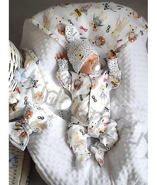 Комплект на выписку Picolita Топотушки-Минки белый