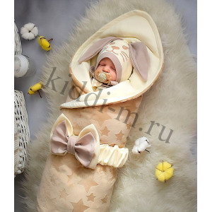 Летний комплект на выписку Picolita Топотушки-Зайка крем-брюле