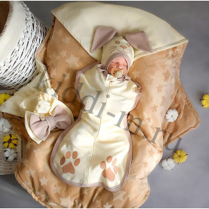 Летний комплект на выписку Picolita Топотушки-Зайка крем-брюле