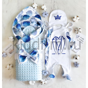 Летний комплект на выписку Picolita Топотушки-Богемия голубой