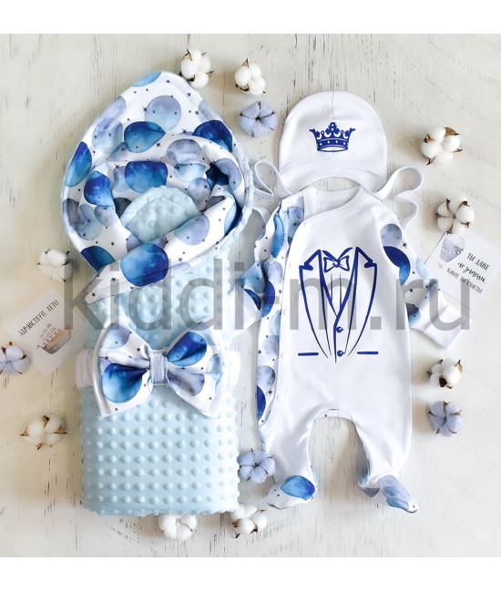 Летний комплект на выписку Picolita Топотушки-Богемия голубой