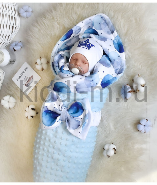 Летний комплект на выписку Picolita Топотушки-Богемия голубой