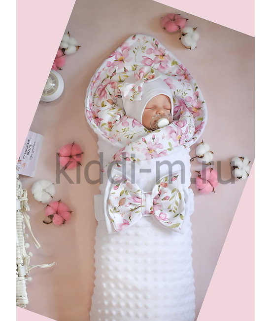 Комплект на выписку Picolita Топотушки-Цветочный магнолия белый