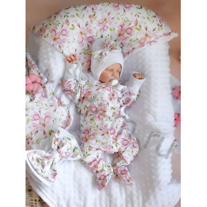 Комплект на выписку Picolita Топотушки-Цветочный магнолия белый