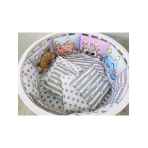 Комплект в кроватку Baby Друзья серый