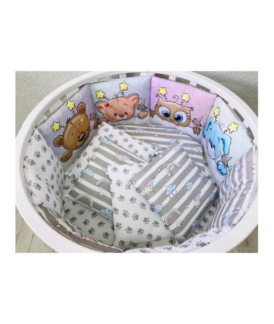 Комплект в кроватку Baby Друзья серый