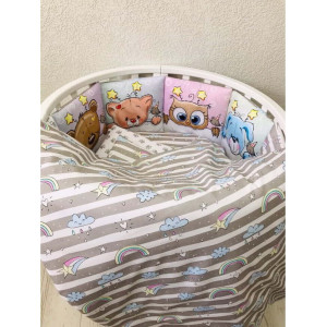 Комплект в кроватку Baby Друзья серый