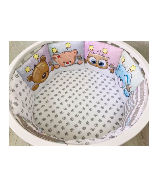 Комплект в кроватку Baby Друзья серый