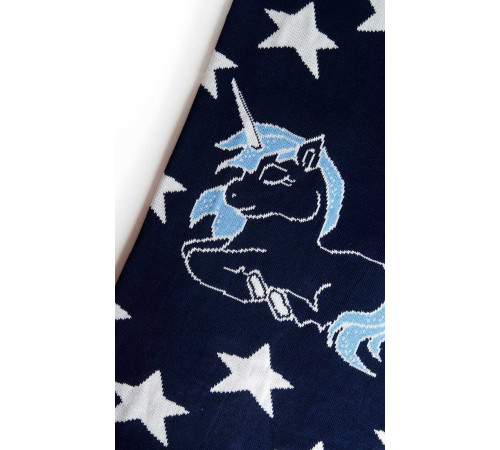 Вязаный плед Ma Licorne La petite темно-синий