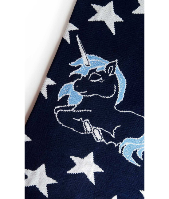 Вязаный плед Ma Licorne La petite темно-синий