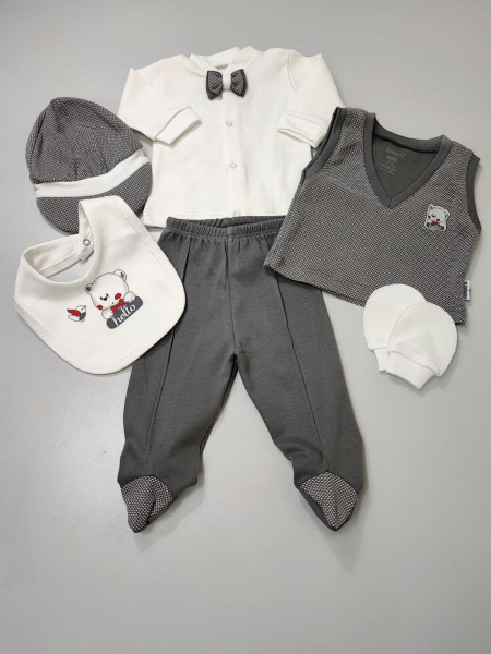 Комплект для новорожденного Джентльмен серый